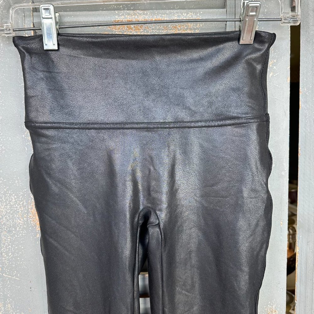 Spanx Faux Leather Leggings Black Sz S NWOT - Picture 3 of 13